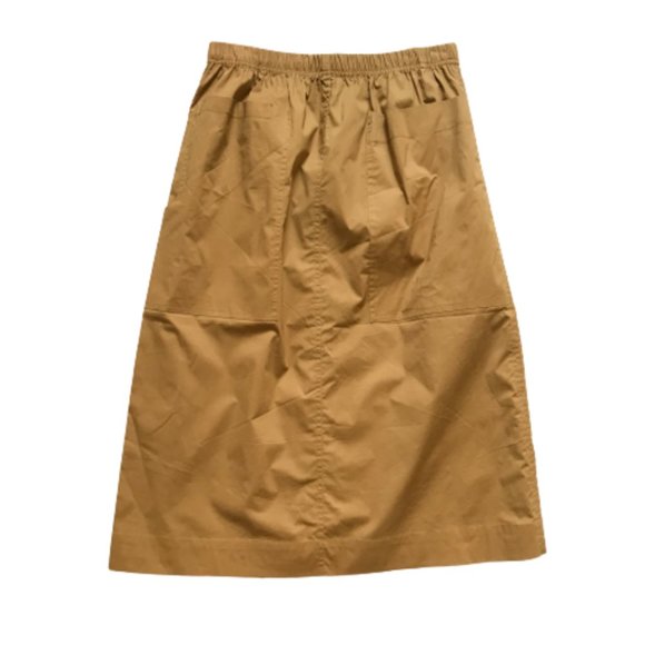 Sea New York Dresses & Skirts - Sea NY Midi Skirt Womens 4 Khaki Tan Camel High Rise Elastic Waist Patch Pocket